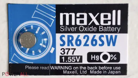 SR626SW, LR626, AG4, 377 / 376 Battery Equivalent Chart