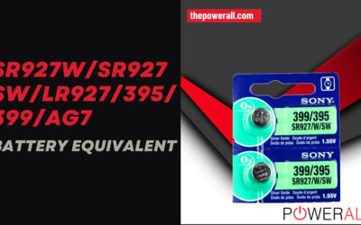 SR927W Battery Equivalent: LR927, 395/399, AG7