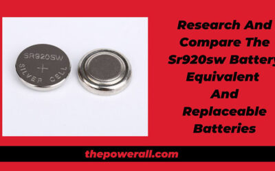 SR920SW, AG6, LR920, LR921, 370/371 Battery Equivalent