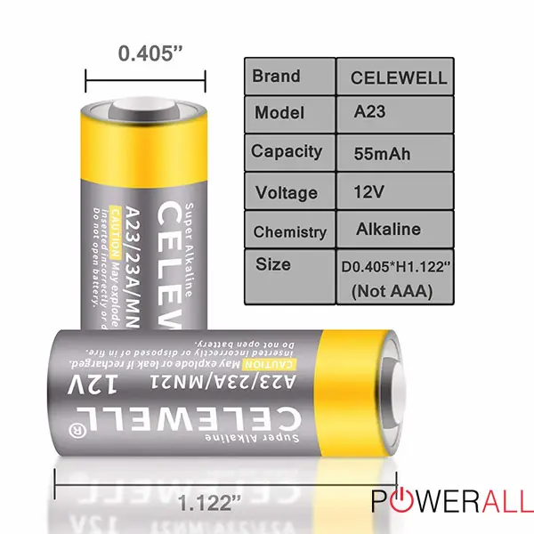 23A Battery Specs