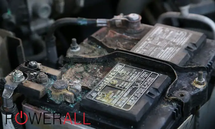Corroded battery