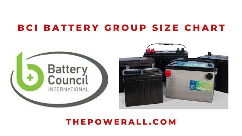 BCI Battery Group Size Chart For Cars: Essential Notes