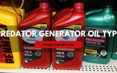 Predator Generator 3500/8750/6500/1800 Oil Type & Capacity