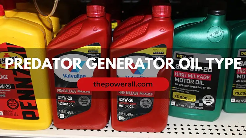 predator generator oil type